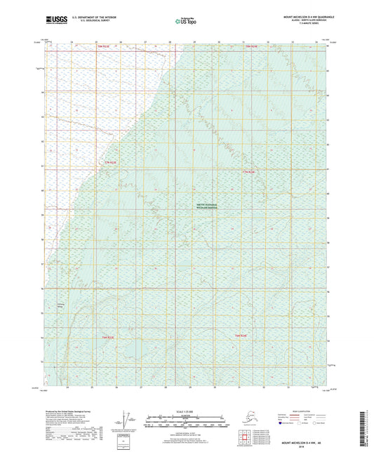 Mount Michelson D-4 NW Alaska US Topo Map Image