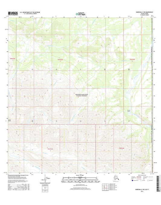 Nabesna A-1 NE Alaska US Topo Map Image
