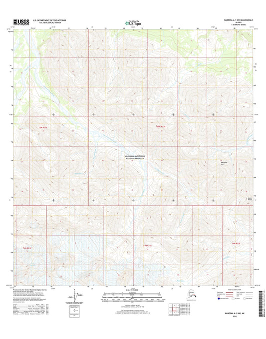 Nabesna A-1 NW Alaska US Topo Map Image
