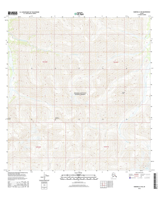 Nabesna A-2 NE Alaska US Topo Map Image