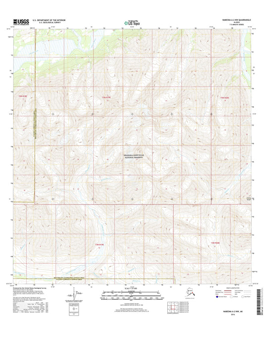 Nabesna A-2 NW Alaska US Topo Map Image