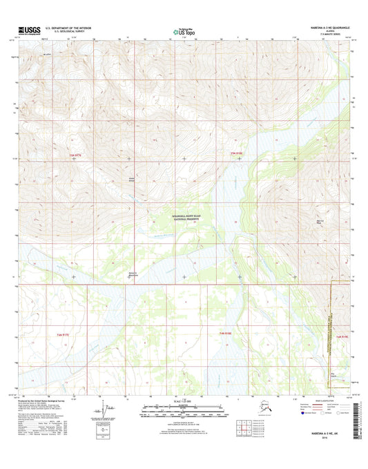 Nabesna A-3 NE Alaska US Topo Map Image