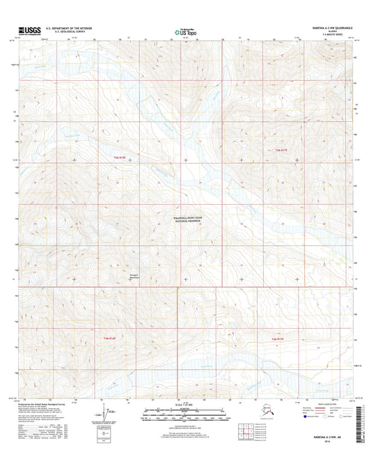 Nabesna A-3 NW Alaska US Topo Map Image