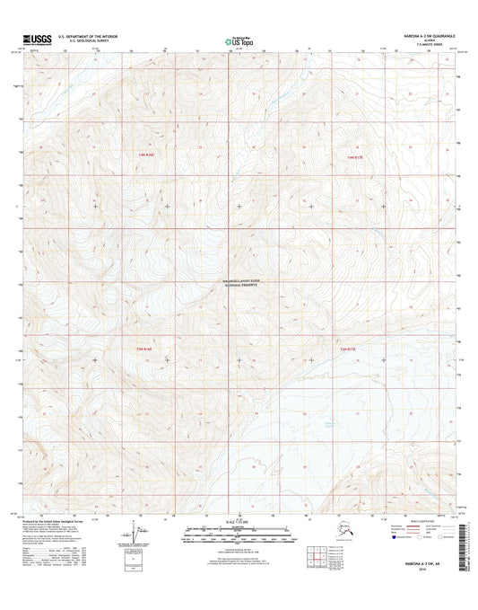 Nabesna A-3 SW Alaska US Topo Map Image