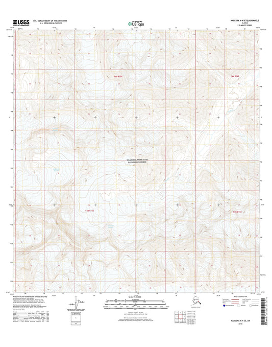 Nabesna A-4 SE Alaska US Topo Map Image