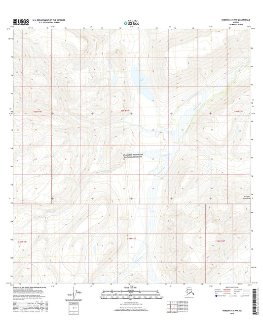 Nabesna A-5 NW Alaska US Topo Map Image