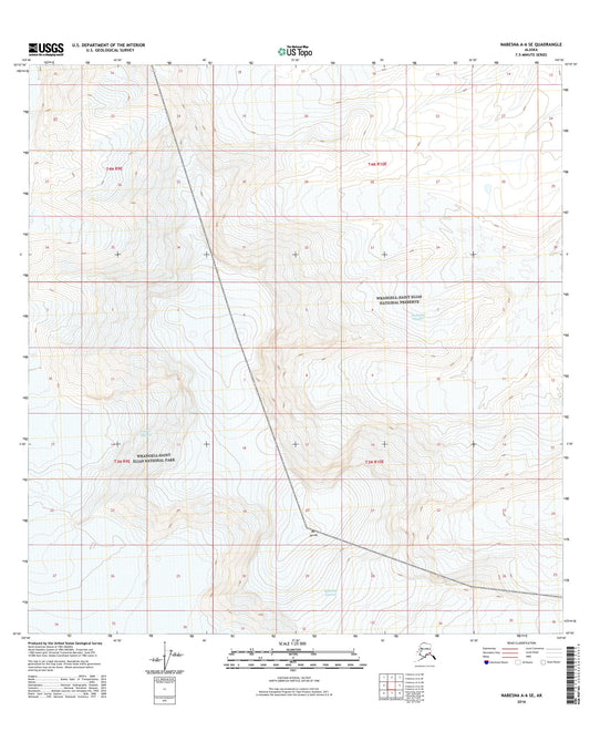 Nabesna A-6 SE Alaska US Topo Map Image