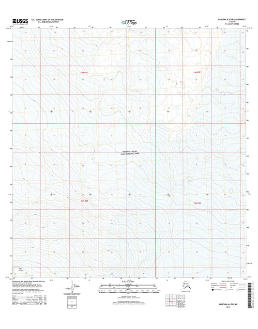 Nabesna A-6 SW Alaska US Topo Map Image