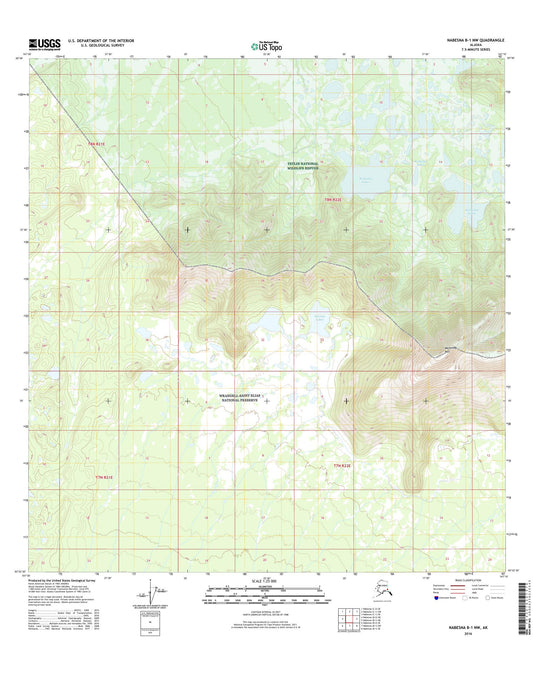 Nabesna B-1 NW Alaska US Topo Map Image