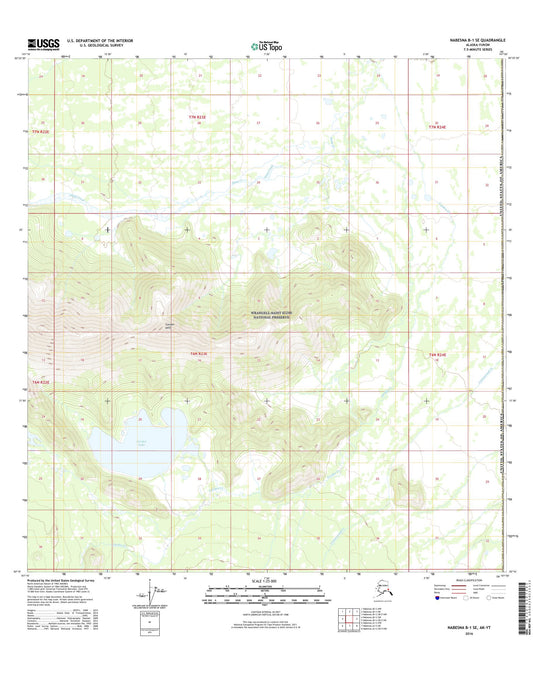 Nabesna B-1 SE Alaska US Topo Map Image