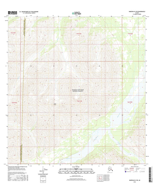 Nabesna B-2 SW Alaska US Topo Map Image