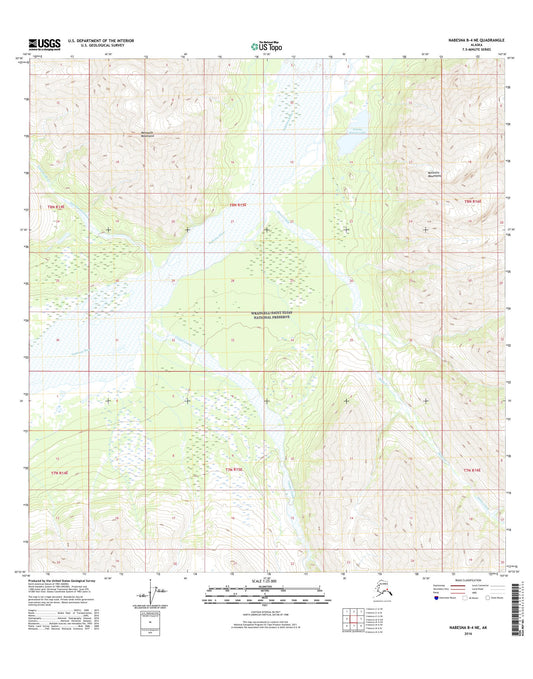 Nabesna B-4 NE Alaska US Topo Map Image