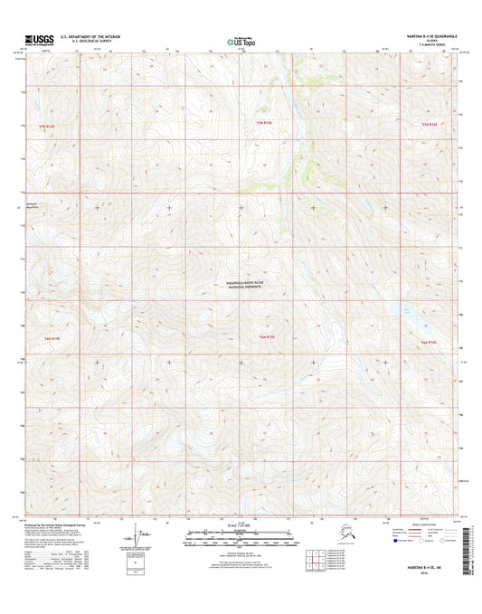 Nabesna B-4 SE Alaska US Topo Map Image
