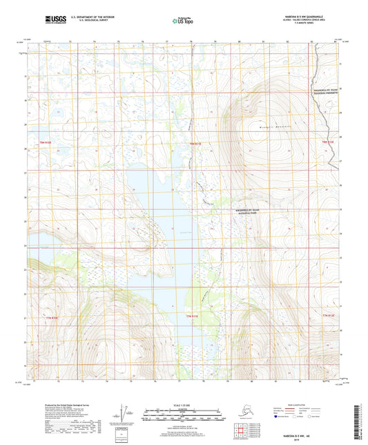 Nabesna B-5 NW Alaska US Topo Map Image