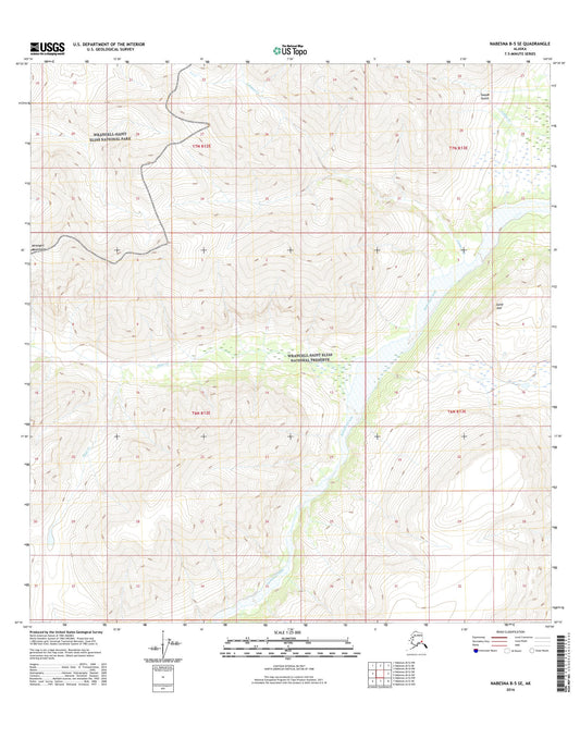 Nabesna B-5 SE Alaska US Topo Map Image