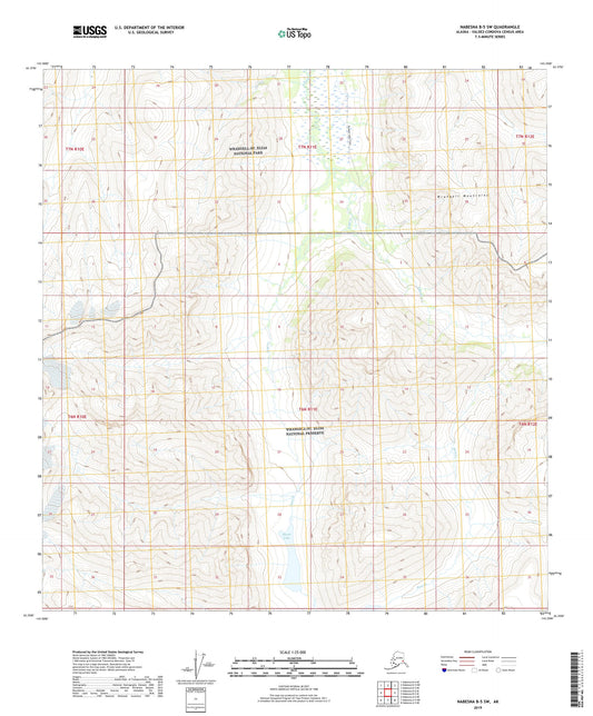 Nabesna B-5 SW Alaska US Topo Map Image