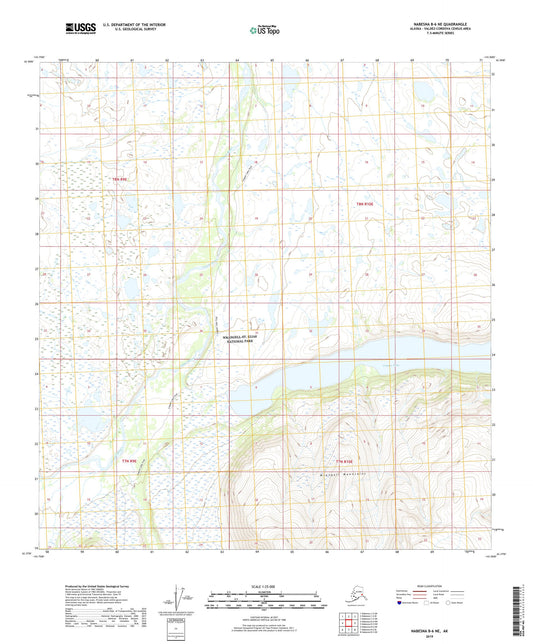 Nabesna B-6 NE Alaska US Topo Map Image