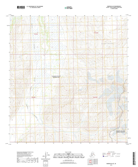 Nabesna B-6 SE Alaska US Topo Map Image