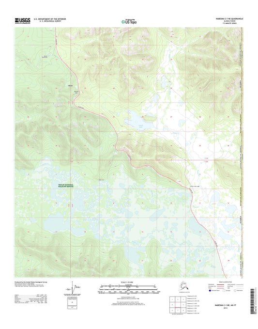 Nabesna C-1 NE Alaska US Topo Map Image