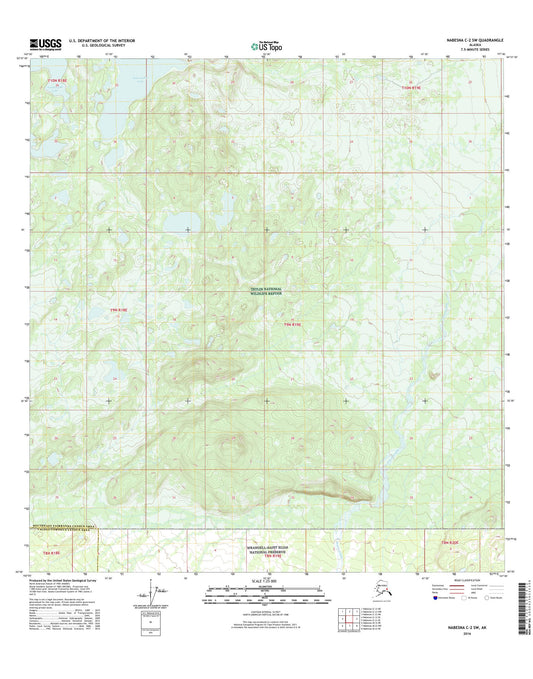 Nabesna C-2 SW Alaska US Topo Map Image