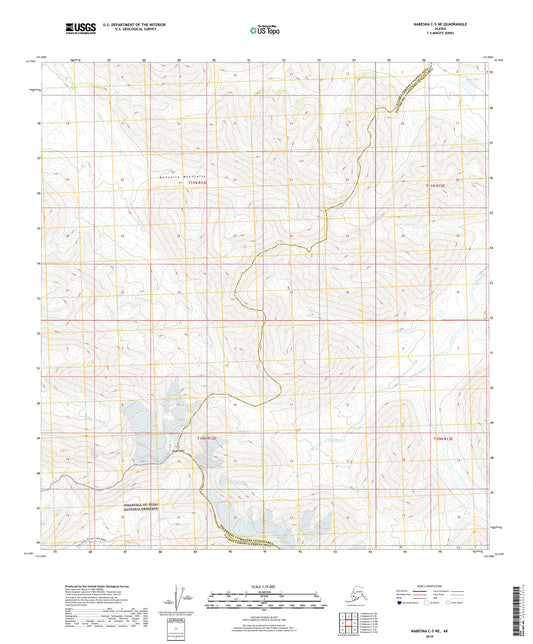 Nabesna C-5 NE Alaska US Topo Map Image
