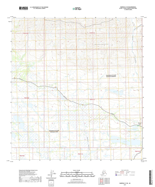 Nabesna C-5 SW Alaska US Topo Map Image