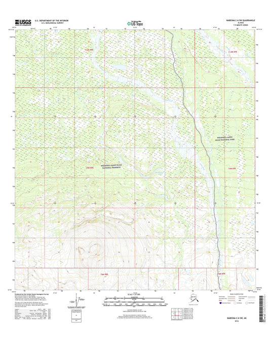 Nabesna C-6 SW Alaska US Topo Map Image