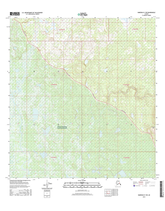 Nabesna D-1 SW Alaska US Topo Map Image