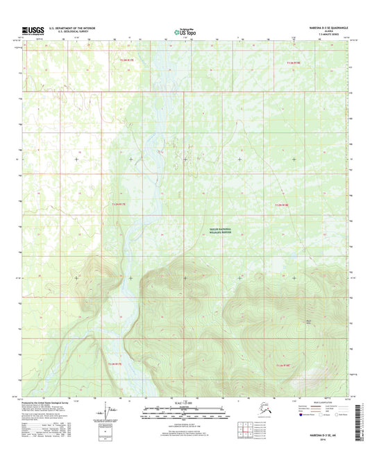 Nabesna D-3 SE Alaska US Topo Map Image