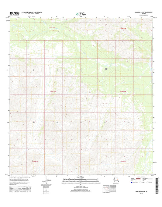 Nabesna D-4 SW Alaska US Topo Map Image