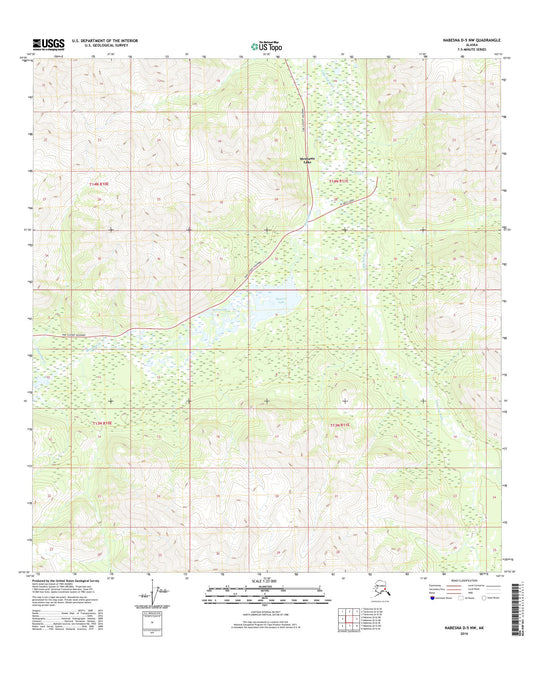 Nabesna D-5 NW Alaska US Topo Map Image