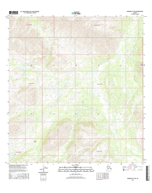 Nabesna D-5 SW Alaska US Topo Map Image