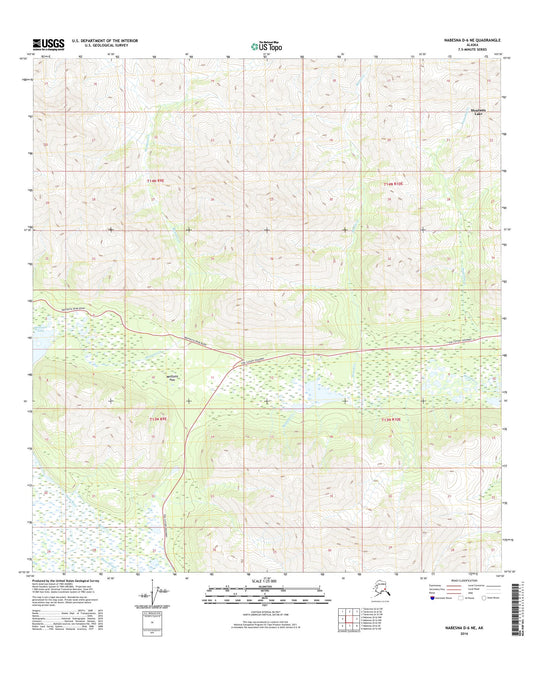 Nabesna D-6 NE Alaska US Topo Map Image