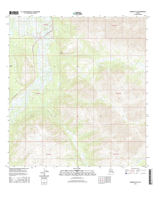Nabesna D-6 SE Alaska US Topo Map Image
