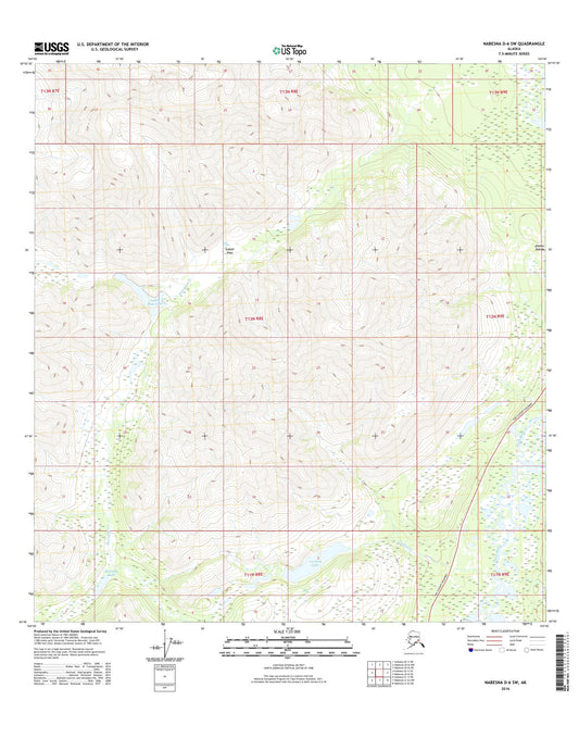 Nabesna D-6 SW Alaska US Topo Map Image
