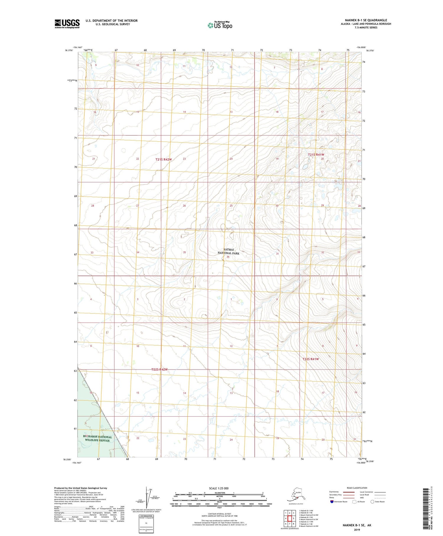 Naknek B-1 SE Alaska US Topo Map Image