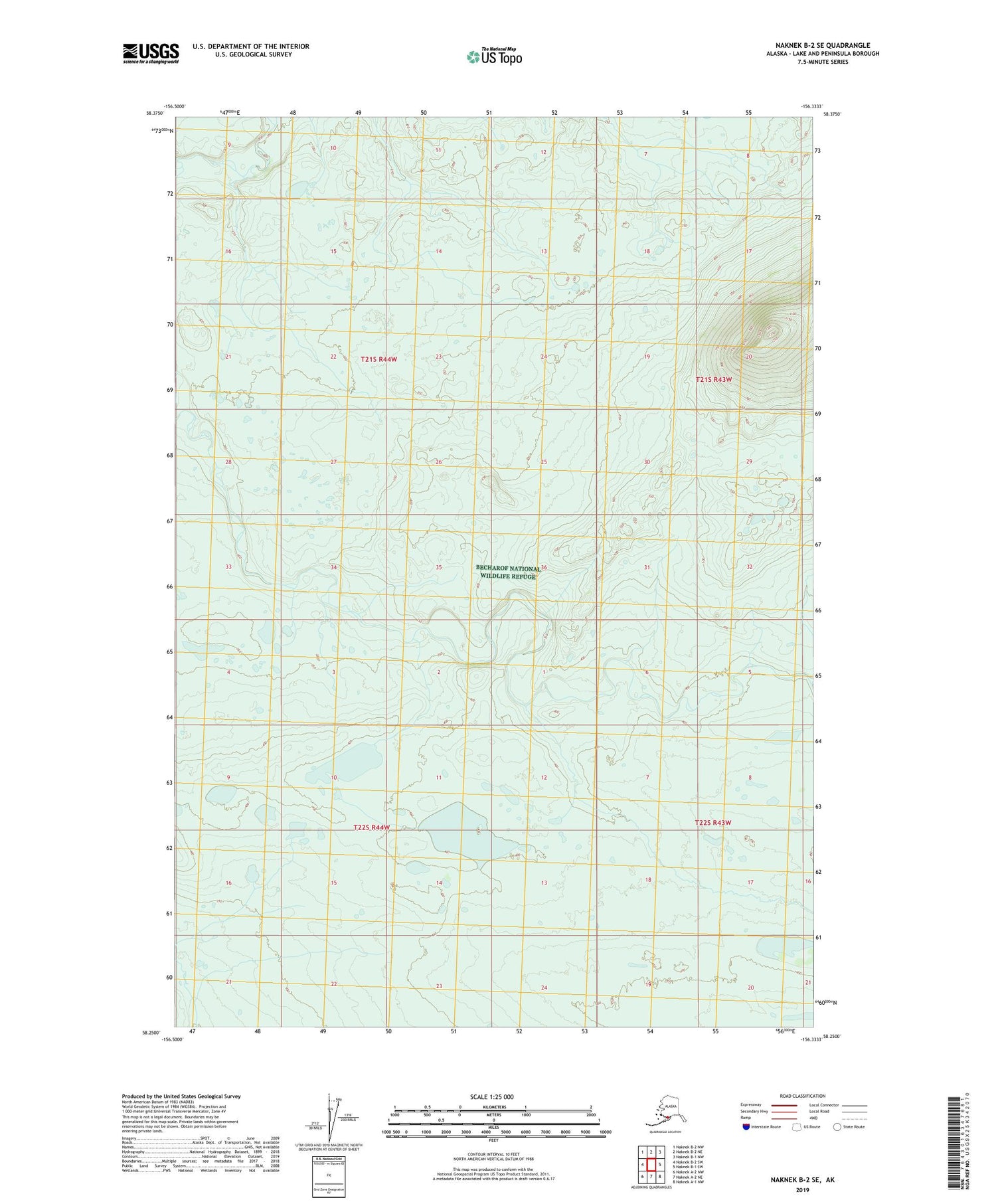 Naknek B-2 SE Alaska US Topo Map Image