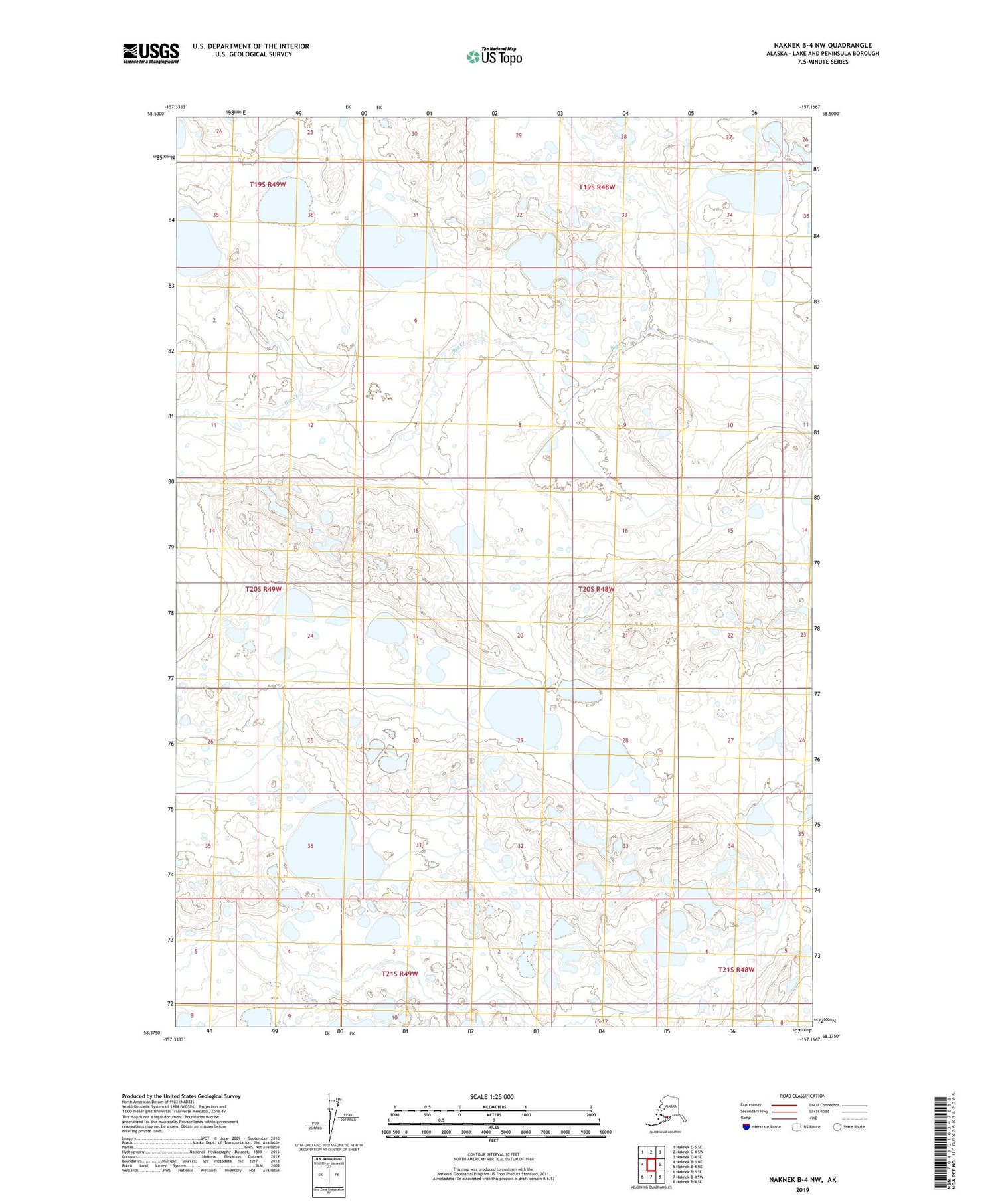 Naknek B-4 NW Alaska US Topo Map Image
