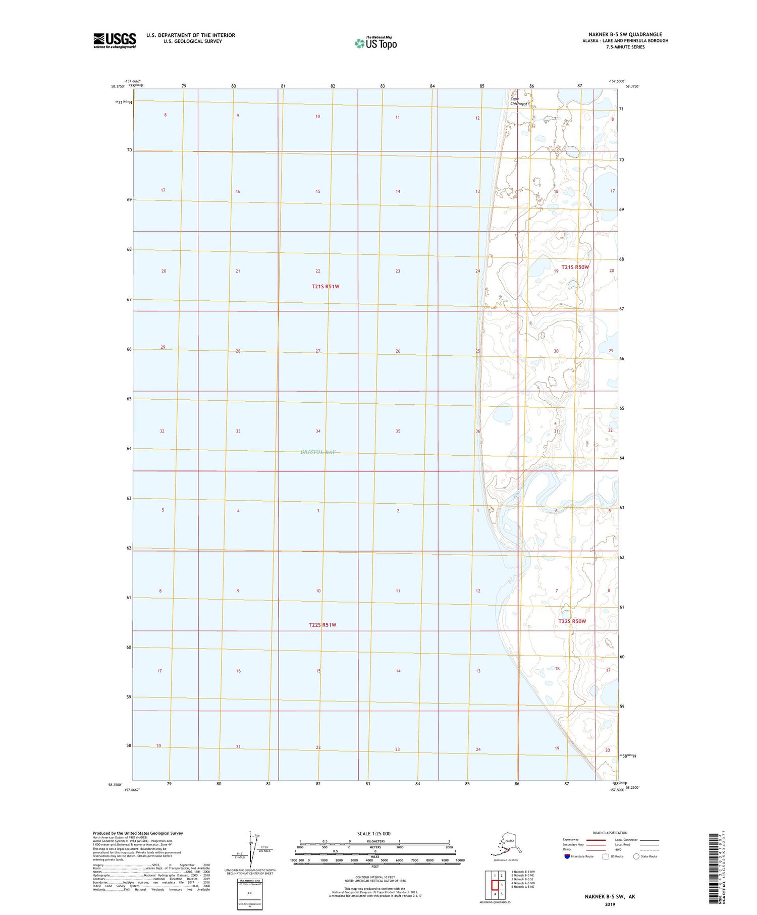 Naknek B-5 SW Alaska US Topo Map Image