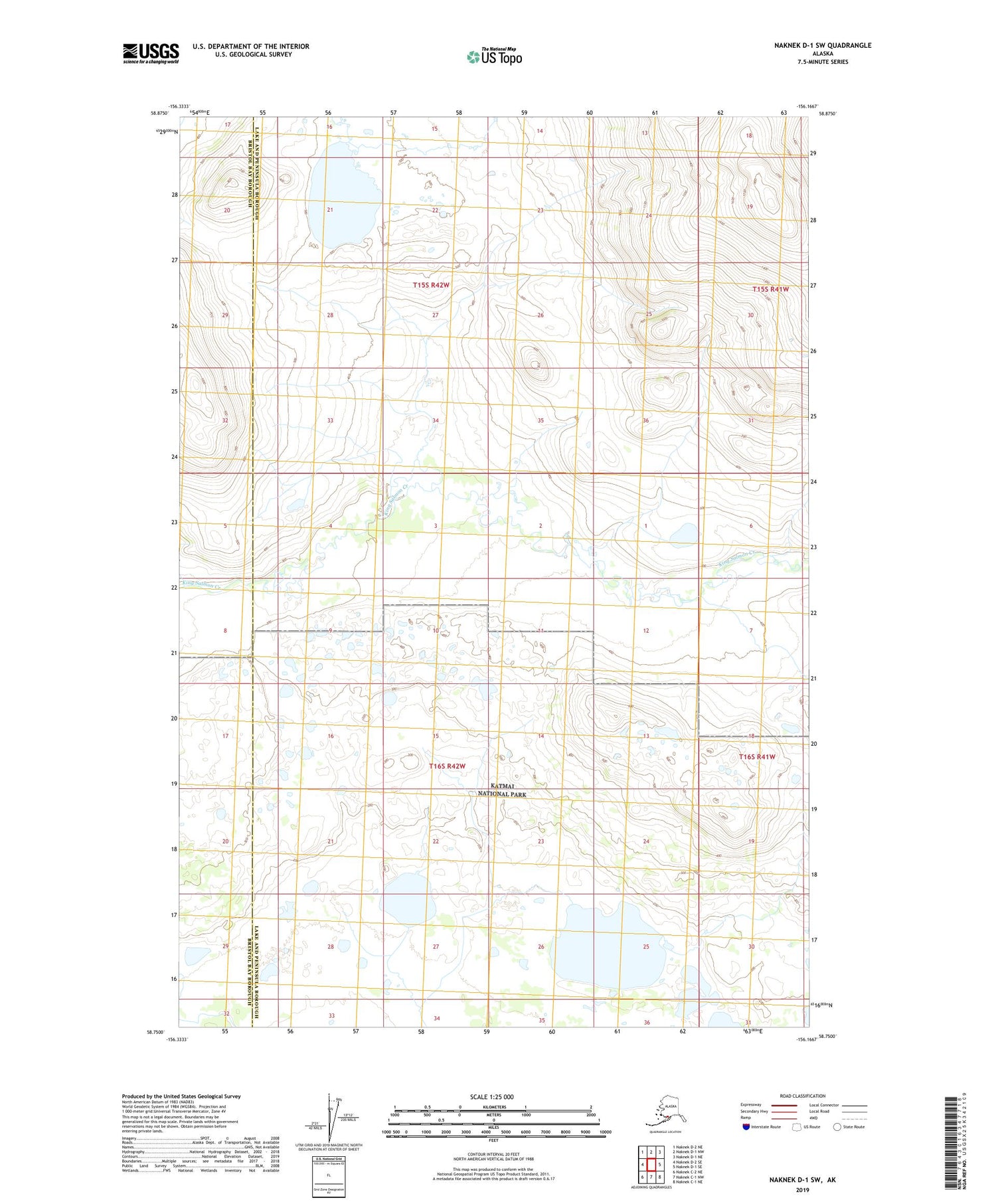 Naknek D-1 SW Alaska US Topo Map Image