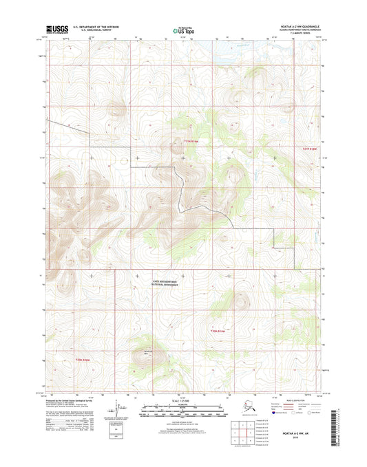 Noatak A-2 NW Alaska US Topo Map Image