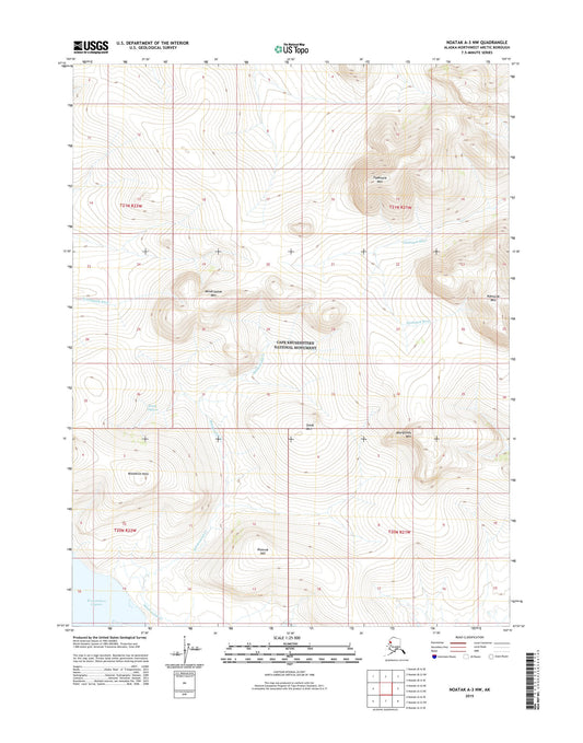 Noatak A-3 NW Alaska US Topo Map Image