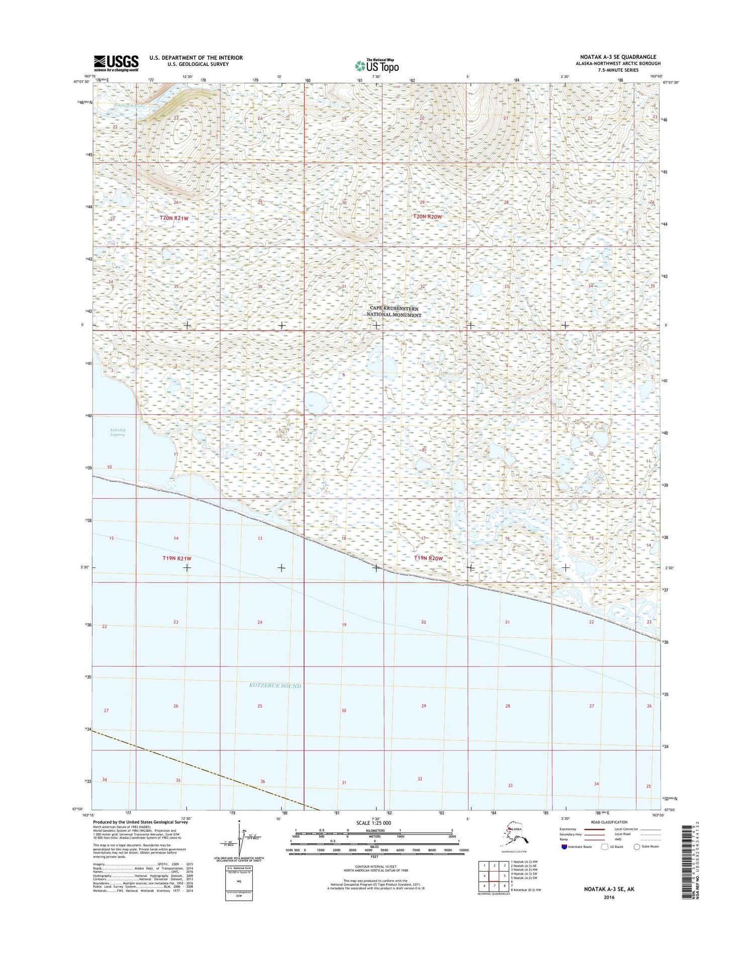 Noatak A-3 SE Alaska US Topo Map Image
