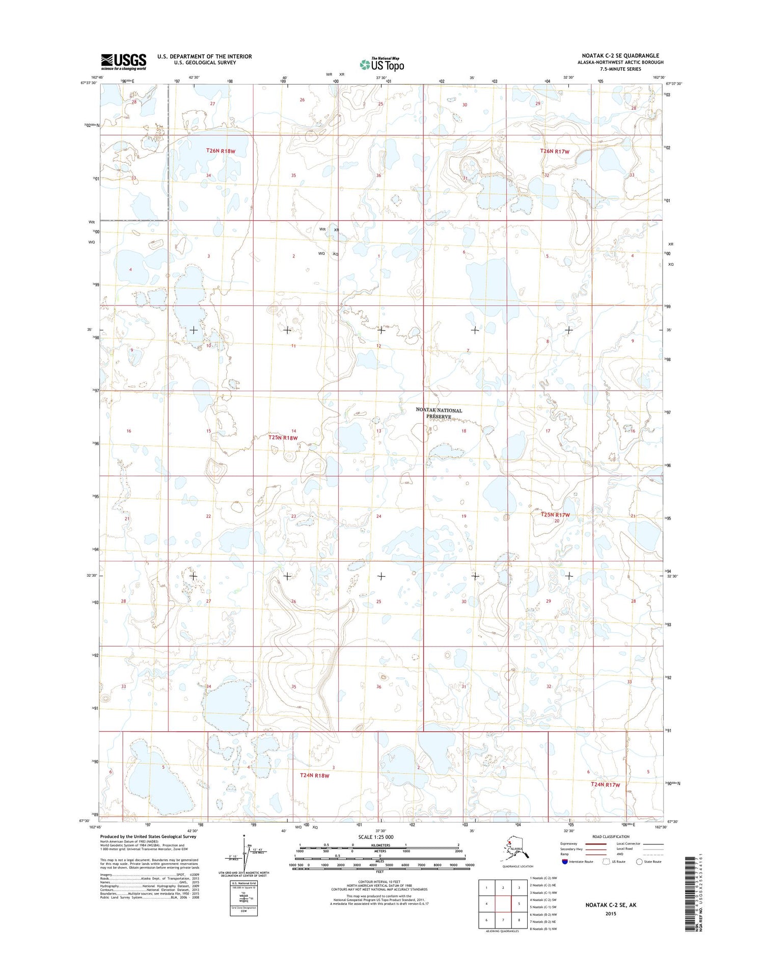 Noatak C-2 SE Alaska US Topo Map Image