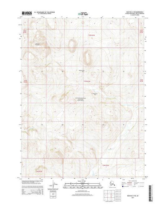 Noatak C-4 SE Alaska US Topo Map Image