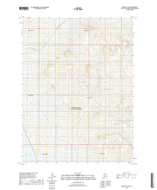 Noatak C-4 SW Alaska US Topo Map Image