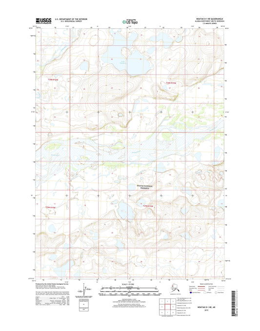 Noatak D-1 NE Alaska US Topo Map Image