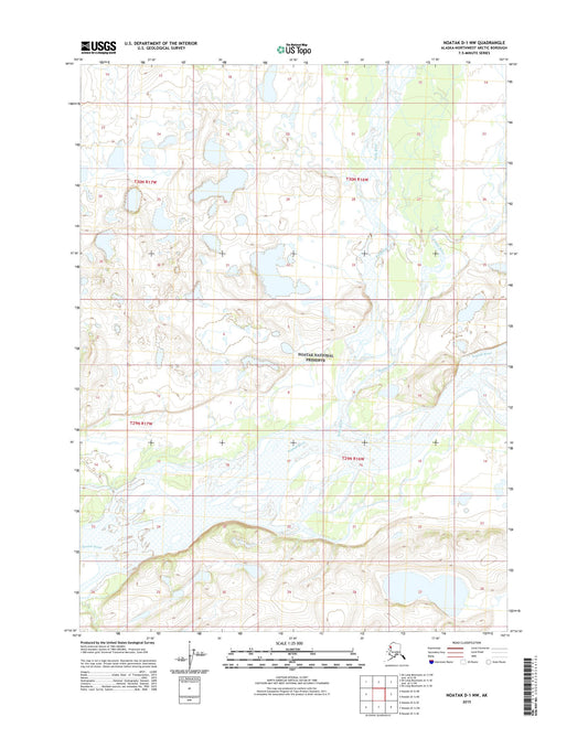 Noatak D-1 NW Alaska US Topo Map Image