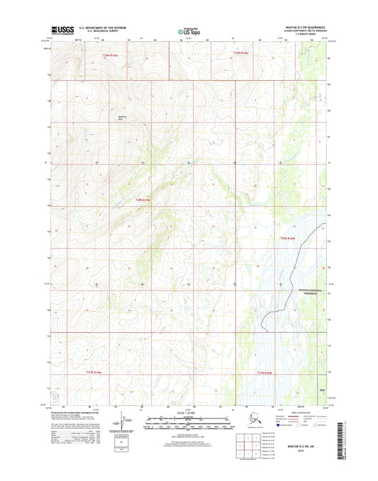 Noatak D-2 SW Alaska US Topo Map Image
