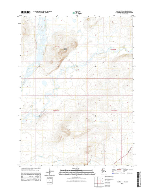 Noatak D-3 NW Alaska US Topo Map Image